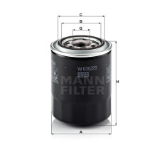 YAĞ FİLTRESİ HYUNDAI STAREX 2.5L D4BH. 4D56 TC TCI 96-08 2.5L D4CB CRDi 02- / H-
