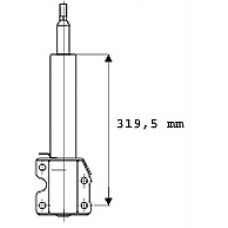 AMORTISOR ON GAZLI MERCEDES SPRINTER B901 B903 . VW LT 28-35-46