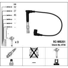 ATESLEME KABLOSU SETI MERCEDES M104 W124 S124 C124 W202 W210 W463 W140 3 LU