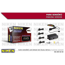 PARK SENSÖRÜ LED EKRAN SES İKAZLI BEYAZ 22MM