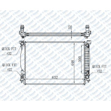 MOTOR SU RADYATORU BRAZING A4-A6 3.0-> KLIMALI OTOMATIK SANZUMAN 632X448X32   ##