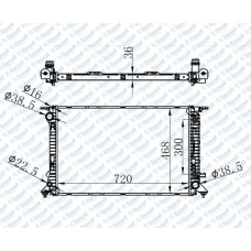 MOTOR SU RADYATORU BRAZING AUDI A4 A5 Q5 2.7TDI 3.0TDI 3.2FSI 3.0TFSI 08> 720X46