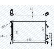 MOTOR SU RADYATORU BRAZING GOLF VI 08->  MANUEL SANZUMAN 650X428X32   ####