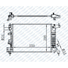 MOTOR SU RADYATORU BRAZING AVEO 1.2/1.4 11 > MANUEL SANZUMAN 550X398X16   ####