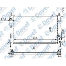 MOTOR SU RADYATORU BRAZING MONDEO 1.6-1.8-2.0 92-00 MANUEL SANZUMAN 620X378X26