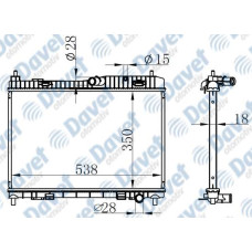 MOTOR SU RADYATORU BRAZING FIESTA 1.2 1.4 1.6TI 08-> BMAX 1.4 12-> 350X558X18  M