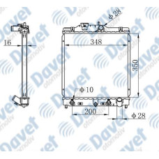 MOTOR SU RADYATORU BRAZING CIVIC 98-01 OTOMATIK SANZUMAN 350X349X16