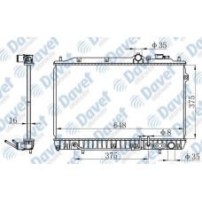 MOTOR SU RADYATORU BRAZING ELANTRA 1,5I 90-> OTOMATIK SANZUMAN 375X648X16   ####