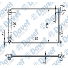 MOTOR SU RADYATORU BRAZING HYUNDAI IX35-KIA SPORTAGE 1.6I-2.0I 10-> 635X478X16 O