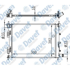 MOTOR SU RADYATORU BRAZING ACCENT BLUE 1.4I-1.6I- I20 1.4I 500X382X16 MANUEL SAN