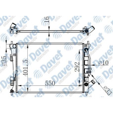 MOTOR SU RADYATORU BRAZING ELENTRA 11-> I30 12 -> OTOMATIK SANZUMAN 550X401X16