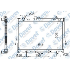 MOTOR SU RADYATORU BRAZING ISUZU D-MAX 12-> OOTOMATIK SANZUMAN 500X648X26
