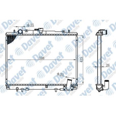 MOTOR SU RADYATORU BRAZING MITSUBISHI L200 2.5TD 96-> 425X598X26 MANUEL SANZUMAN