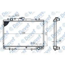 MOTOR SU RADYATORU BRAZING MITSUBISHI L200 2.5D 96>  375X598X26 MANUEL SANZUMAN