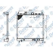 MOTOR SU RADYATORU BRAZING COLT 1.3 92-96 MANUEL SANZUMAN 375X408X16   ####