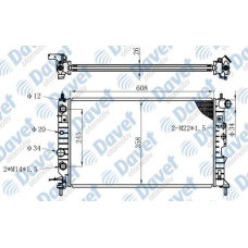 MOTOR SU RADYATORU BRAZING VECTRA B 95-> OTOMATIK SANZUMAN 608X358X26