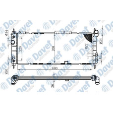 MOTOR SU RADYATORU BRAZING COMBO/CORSA B 1,2I/1,4I OTOMATIK SANZUMAN  680X268X26