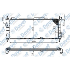 MOTOR SU RADYATORU BRAZING COMBO/CORSA B 1,2I/1,4I MANUEL SANZUMAN 680X268X26