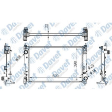 MOTOR SU RADYATORU BRAZING CORSA D 1.3DTI 06-> MANUEL SANZUMAN  620X398X22