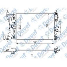 MOTOR SU RADYATORU BRAZING ASTRA J 09>1.6 CRUZE 09>1.6-1.8  KLIMASIZ 580X398X16