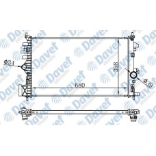 MOTOR SU RADYATORU BRAZING INSIGNIA-SAAB 9-5 1.6-1.8 08->KLIMALI  680X398X16 MAN