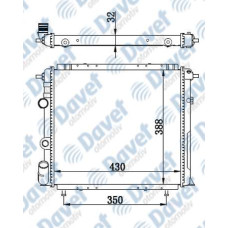 MOTOR SU RADYATORU BRAZING R19 ALIZE 1.6 ENJ. 88->  430X388X32 MANUEL SANZUMAN