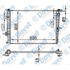 MOTOR SU RADYATORU BRAZING FLUENCE 1.6 BENZINLI MANUEL SANZUMAN 656X468X18