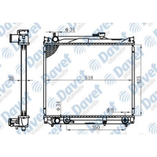 MOTOR SU RADYATORU BRAZING GRAND VITARA 94-97 OTOMATIK SANZUMAN 425X518X26   ###