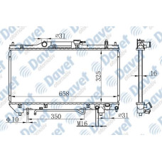 MOTOR SU RADYATORU BRAZING AVENSIS 2,0I 97->00 OTOMATIK SANZUMAN 325X658X26