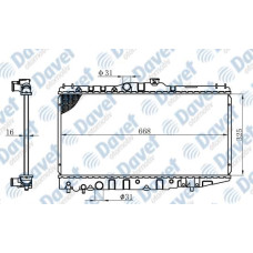 MOTOR SU RADYATORU BRAZING COROLLA AE 92 MEK 325X668X16 MANUEL SANZUMAN