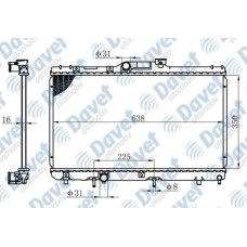 MOTOR SU RADYATORU BRAZING COROLLA AE 101 350X638X16  OTOMATIK SANZUMAN