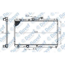 MOTOR SU RADYATORU BRAZING COROLLA 92-97 AE 101  350X638X16  MANUEL SANZUMAN