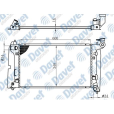 MOTOR SU RADYATORU BRAZING COROLLA 1.4-1.6 VVTI  600X348X16  MANUEL SANZUMAN   #