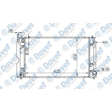 MOTOR SU RADYATORU BRAZING COROLLA 2.0 D4D 01-> 625X378X16 MANUEL SANZUMAN   ###