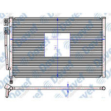 KLIMA RADYATORU KONDENSER BRAZING FIESTA-FUSION DIZEL-BENZINLI 02-08 580X361X16