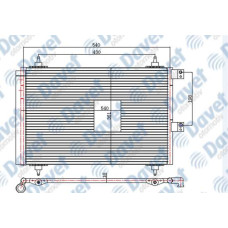 KLIMA RADYATORU KONDENSER BRAZING BERLINGO 06>XSARA 04>PARTNER 06>1.6HDI 555X364