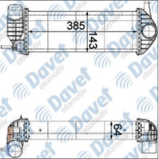 TURBO RADYATORU INTERCOOLER KANGOO III 1,5DCI K9K 385X144X64 AT/MT SANZUMAN