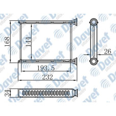 KALORIFER RADYATORU BRAZING FLUENCE 1.5 DCI MEGANE III 08-> 144X193X26 AT/MT SAN