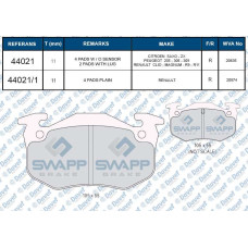 FREN BALATASI ARKA FISSIZ WVA 20635 CLIO I-II 90-98 MEGANE I 96-03 P106 II 96->