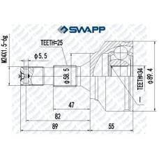 AKS KAFASI DIS C5 - C5 II DV6 1.6HDI EW7A-EW7J4-EW10A   DIS FREZE:25 IC FREZE:34