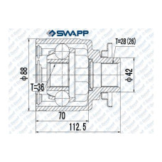 AKS KAFASI IC SOL FORD RANGER 4X4 2.5 TD 06>11 - MAZDA BT2500 06> DIS FREZE:28 I