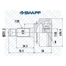 AKS KAFASI DIS HONDA JAZZ II 1.2 / 1.4I 02>08 - JAZZ III 1.3I 08>12 DIS FREZE:26