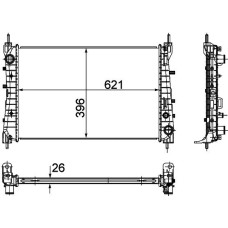 RADYATÖR BRAZİNG LINEA 1.3 JTD AC KLİMASIZ MEK 621x395x26