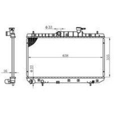 RADYATÖR BRAZİNG ACCENT II ADMIRE 1.6I 00-05 AC KLİMASIZ MEK OTOM 335x638x16