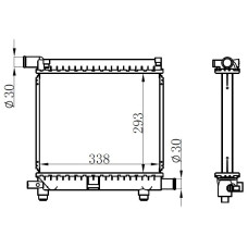 RADYATOR BRAZİNG MT 290X348X32 E 190 W201 84- 62551