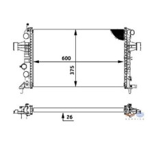 RADYATOR BRAZİNG MT 600X368X26 ASTRA G- 1.4İ/1.6İ/1.8İ/2.2İ 98-
