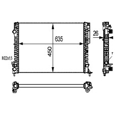 RADYATÖR BRAZİNG LGN 97-01 -ESPACE III 99-02 1.6-1.8-2.0-1.9D KLİMASIZ MEK 635x4