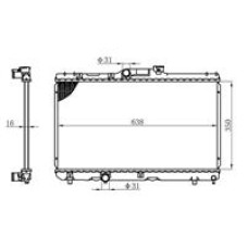RADYATÖR BRAZİNG COROLLA 92-97 AE 101 AC KLİMASIZ MEK 350x638x16