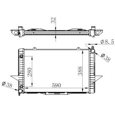 MOTOR SU RADYATORU BRAZİNG AT 590X388X32 VOLVO C70 98 / S70 96 / V70 96 / XC70 9