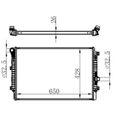 RADYATOR BRAZİNG MT 650X628X26 CADDY IV 2.0 TDI 2015 65336